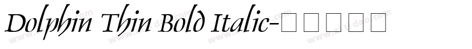Dolphin Thin Bold Italic字体转换